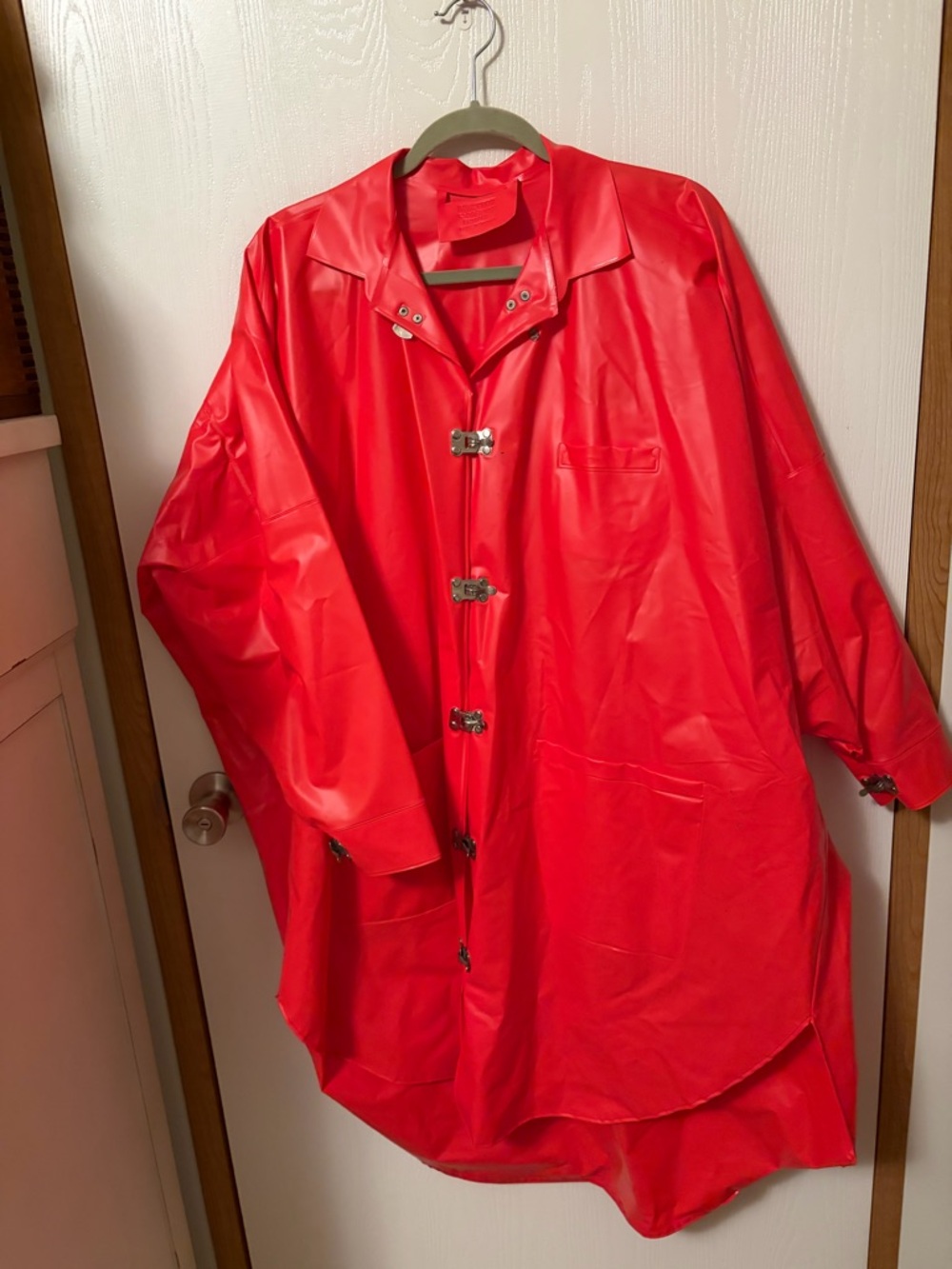 Vintage United Colors Of Benneton 80s/90s PVC Raincoat Motorsports Style
